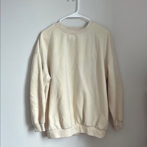 Classic Cream Crewneck Sweater for Women